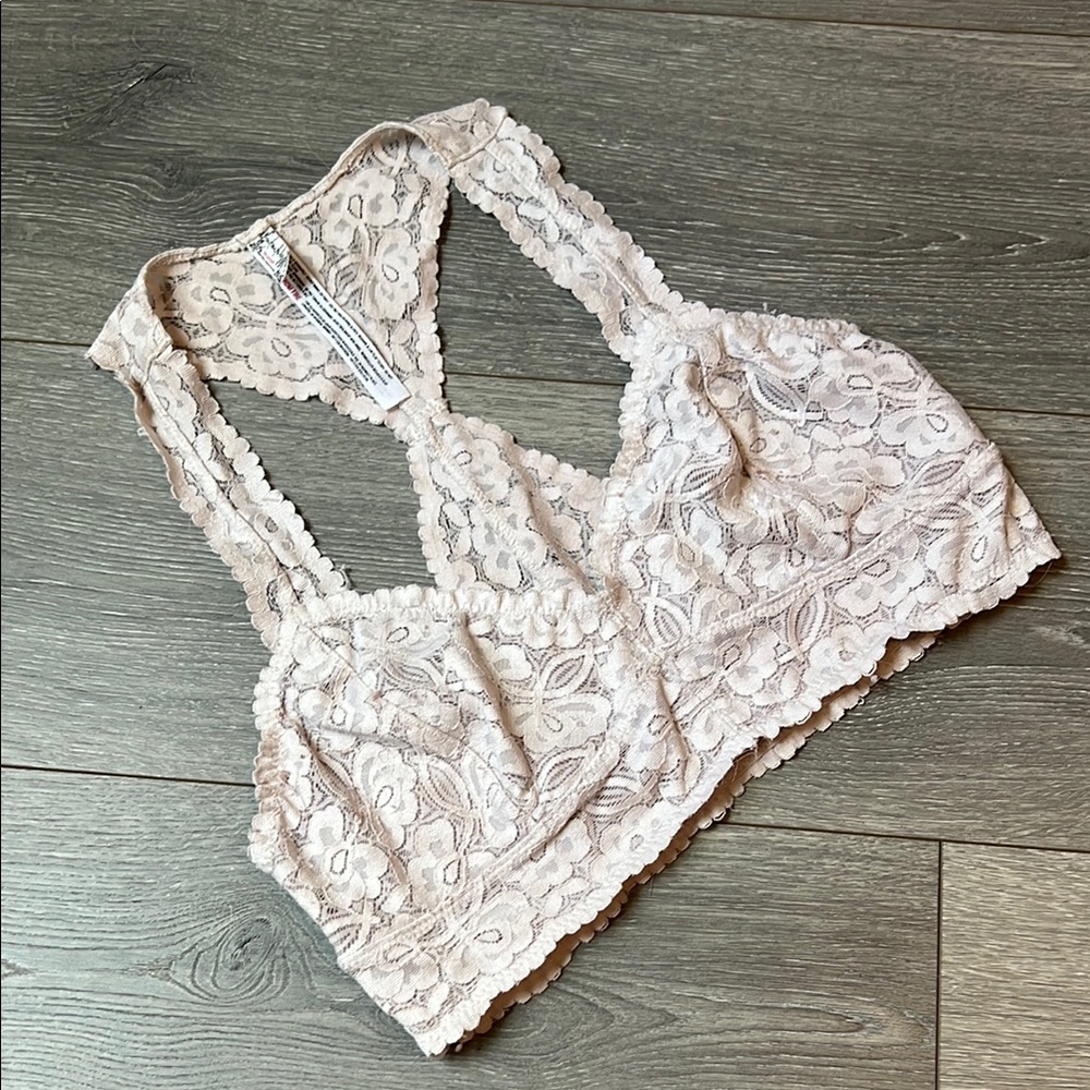 Free People Ivory Lace Bralette size Medium
